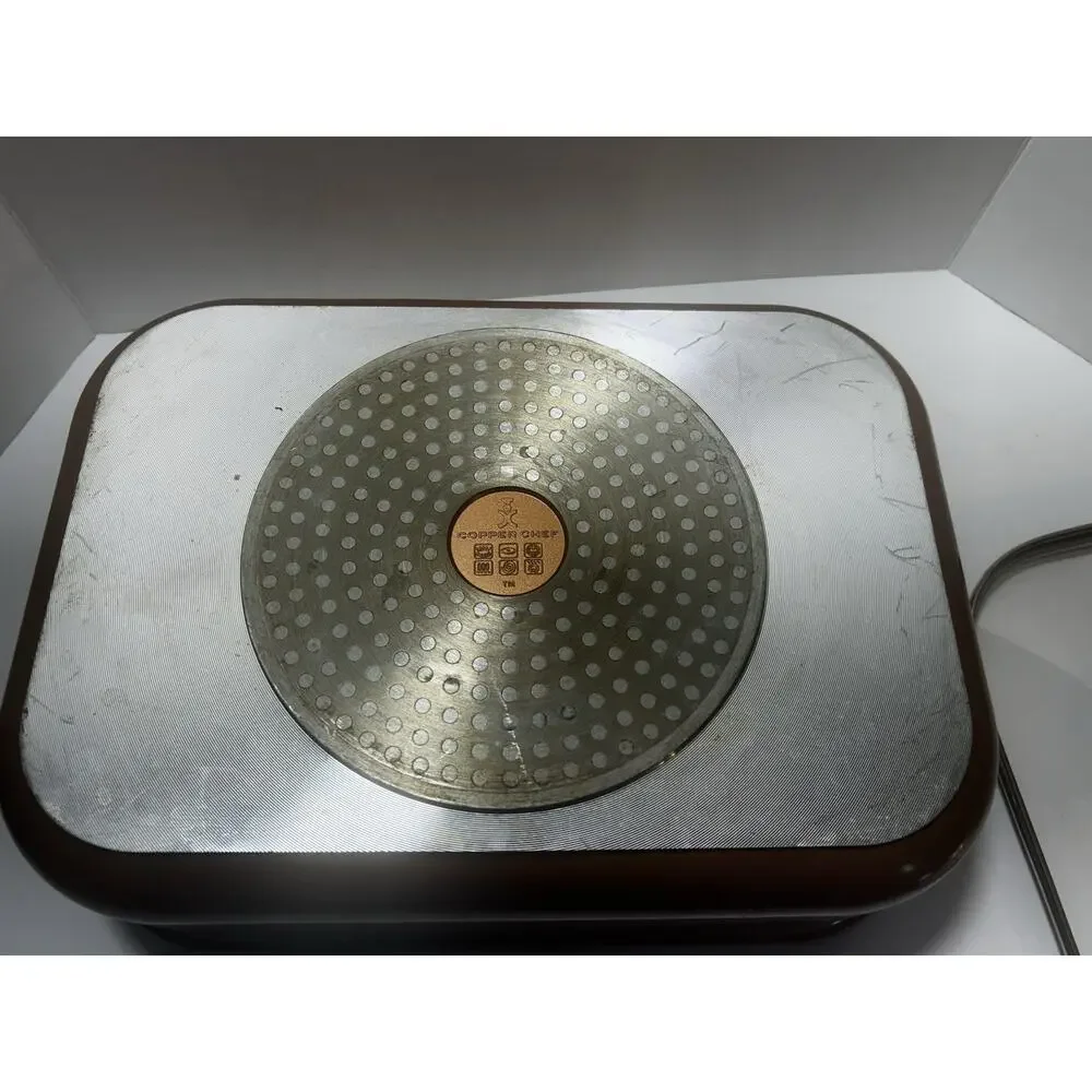 Copper Chef Wonder Cooker XL Grill & Roaster Pan Set With Lid. No Basket!